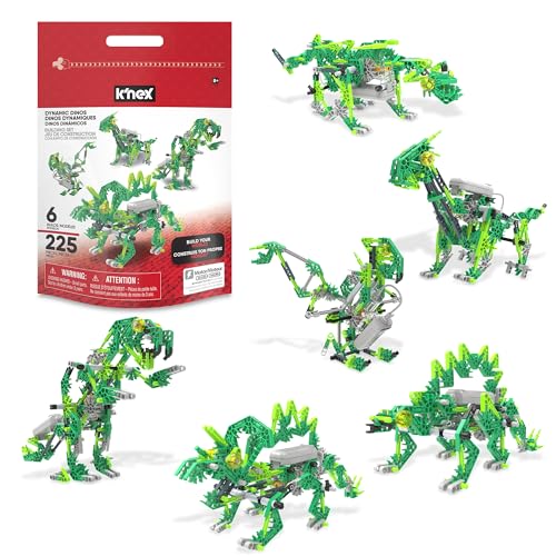 K'NEX Basic Fun Dynamic Dinos Bauset – Baue 7 bewegliche …